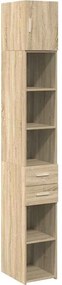 vidaXL Ντουλάπι Αποθήκευσης Στενό Δρυς 30x42,5x225 εκ. Επεξεργ. Ξύλο
