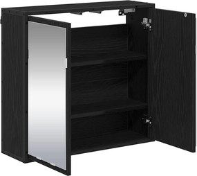 vidaXL Ράφι Τοίχου Μαύρη Οξυά 65 x 20 x 60 εκ