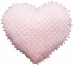 Διακοσμητικό Μαξιλάρι Βελουτέ (40x38) Palamaiki Elwin Καρδιά Rose