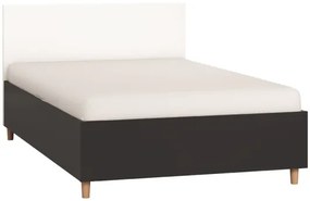Κρεβάτι Simple-120 x 200-Μαύρο - Λευκό