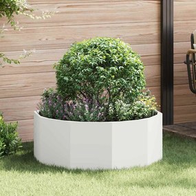 vidaXL Γλάστρα Λευκό 90 x 90 x 35 εκ Ατσάλι