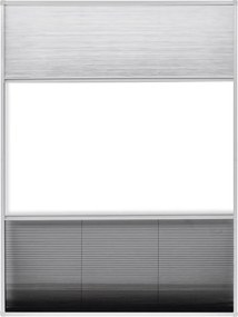 vidaXL Σήτα Παραθύρου Πλισέ με Σκίαστρο 60 x 80 εκ. Αλουμινίου