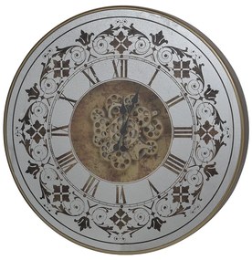 Artekko Clock Ρολόι Τοίχου με Καθρέφτη MDF Γυαλί Μπρονζέ (81.8x10.2x81.8)cm Artekko 38535-2