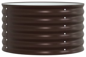 vidaXL Κήπος Υψηλό Κρεβάτι Καφέ 80x80x44 εκ. από Γαλβανισμένο Ατσάλι