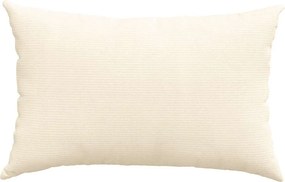 VidaXL Μαξιλάρι Καναπέ 2 pcs Κρεμ 60 x 40 cm Υφασμάτινο Κορντουρά