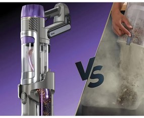Όρθια ηλεκτρική σκούπα Shark IP3251EUT, 380W, 0.7 l, PowerDetect, Βραχίονας με δυνατότητα απόσπασης, Αυτονομία 70 λεπτά, Γκρι/Μωβ
