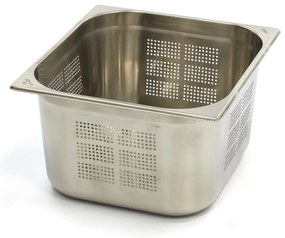 Gastronorm Container - 2/3 GN - 20cm Deep - Stainless Steel - Perforated