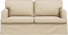 vidaXL Καναπές Κρεμ 162 x 80 x 85 εκ ύφασμα