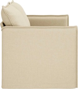 vidaXL Καναπές 140cm Κρεμ Μέταλλο