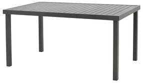 Τραπέζι Kliton  pakoworld αλουμινίου μαύρο 150x80x74εκ
