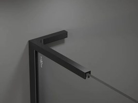 Mexen Velar L Διπλή συρόμενη καμπίνα ντους 100 x 90 cm, διάφανη, μαύρη