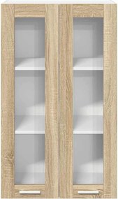 vidaXL Κρεμαστό ντουλάπι με αποθήκευση Δρύς Sonoma 60 x 31 x 100 εκ.
