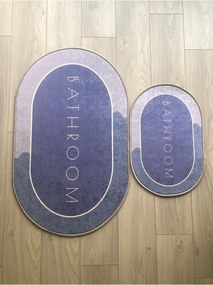 Stewehome διακοσμητικό χαλί μπάνιου με ψηφιακή εκτύπωση και αντιολισθητική βάση 60x100x6 cm
