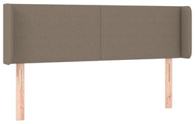 Κεφαλάρι με Πτερύγια Taupe 147x16x78/88 εκ. Υφασμάτινο - Μπεζ-Γκρι