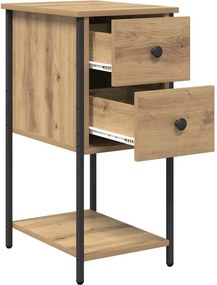 vidaXL Κομοδίνο 2 τμχ. artisan δρυς 32 x 42 x 70 εκ Επεξεργασμένο ξύλο