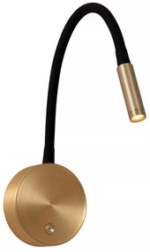 Φωτιστικό Επίτοιχο Lucide 41206-03-02 ASJA Χρυσό Χρώμα (Gold Coloured)|Μαύρο Ματ (Black Mat) 2700 K