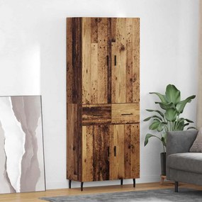 vidaXL Highboard 2 pcs Παλιό Ξύλο 69,5 x 34 x 180 εκ.