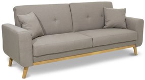 Καναπές-κρεβάτι Carmelo pakoworld με μπεζ ύφασμα 214x80x86εκ - 035-000012