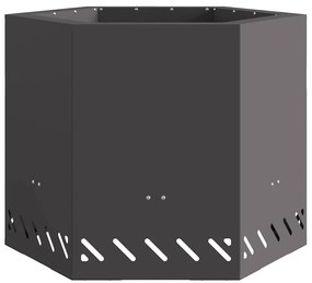 vidaXL Φωτιά Μαύρο 58 x 58 x 51 cm Κρύα έλαση από χάλυβα
