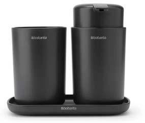 Brabantia 1003491 Σετ αξεσουάρ μπάνιου ReNew Dark Grey 3τμχ