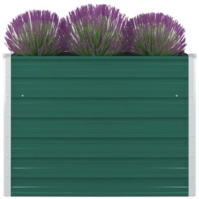 vidaXL Ζαρντινιέρα Ψηλή Πράσινη 100x100x77 εκ. από Γαλβανισμένο Χάλυβα