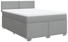 ΚΡΕΒΑΤΙ BOXSPRING ΜΕ ΣΤΡΩΜΑ ΑΝΟΙΧΤΟ ΓΚΡΙ 140X190 ΕΚ. ΥΦΑΣΜΑΤΙΝΟ 3285876