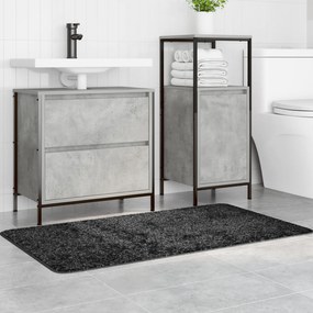 vidaXL Mατ μπάνιου vitaXL Ορθογώνιο Σκούρο Γκρι 70x120 εκ Πολυπροπυλένιο Αντιολισθητικό