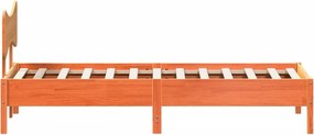 vidaXL Σκελετός Κρεβ. Χωρίς Στρώμα Καφέ Κεριού 100x200 εκ Μασίφ Πεύκο