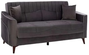 Καναπές-Κρεβάτι Portman HM3248.01 Διθέσιος 140x80x87cm Grey Βελούδο