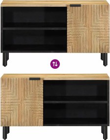 vidaXL Ντουλάπι τηλεόρασης καφέ 80x31,5x46 cm από μασίφ ξύλο Mango