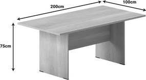 Τραπέζι συνεδριάσεων Amazon pakoworld σε oak απόχρωση 200x100x75εκ