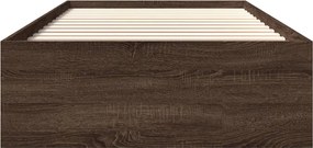 vidaXL Πλαίσιο Κρεβατιού Χωρ. Στρώμα Καφέ Δρυς 75x190εκ Επεξ. Ξύλο