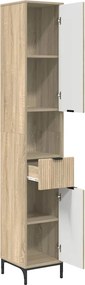 vidaXL Ντουλάπι Μπάνιου Δρύς Sonoma 31,5 x 33 x 190 εκ.