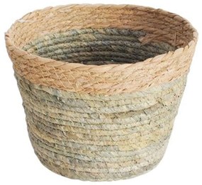 Καλάθι 00.06.61376 Φ23x18cm Ψάθινο Natural-Green Mat