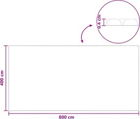 vidaXL Ηλιακή Κάλυψη Πισίνας Βαρέως Τύπου 800 x 400 εκ. 200 μμ