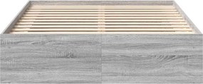 vidaXL Πλαίσιο Κρεβατιού Γκρι Sonoma 140x190 εκ.
