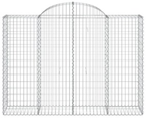 vidaXL Συρματοκιβώτια Τοξωτά 4 τεμ. 200x50x140/160 εκ. Γαλβαν. Ατσάλι