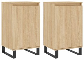 vidaXL Ντουλάπια 2 τεμ. Sonoma Δρυς 40x35x70 εκ. Επεξεργασμένο Ξύλο