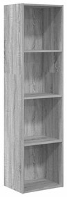 vidaXL Βιβλιοθήκη Γκρι Sonoma 40x30x152 εκ. από Επεξεργ. Ξύλο