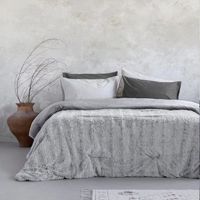 Κουβερτοπάπλωμα Velure Light Grey Nima Υπέρδιπλo 220x240cm Πολυέστερ
