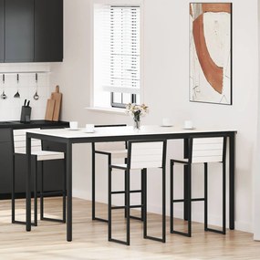 vidaXL Τραπέζι μπαρ Λευκό 200 x 100 x 105 εκ. Στερεά ξυλεία πεύκου