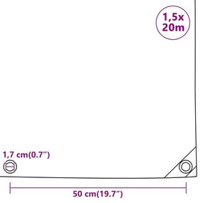 Μουσαμάς Μαύρος 650 γρ./μ.² 1,5 x 20 μ. - Μαύρο