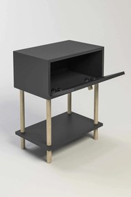 Κομοδίνο Ανθρακί LIFLILO 50x32x64.4