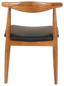 KΑΡΕΚΛΑ ΤΡΑΠΕΖΑΡΙΑΣ ALOR HM9947.03 RUBBERWOOD ΚΑΡΥΔΙ-ΜΑΥΡΟ PU 55x51x75Υεκ
