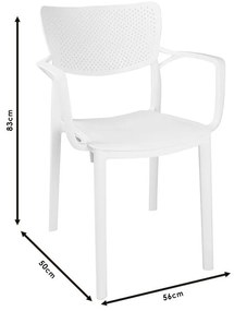 Καρέκλα - Πολυθρόνα Frontline PP λευκό 56x50x83 εκ.