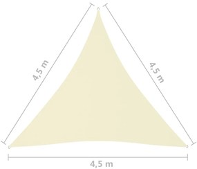 ΠΑΝΙ ΣΚΙΑΣΗΣ ΤΡΙΓΩΝΟ ΚΡΕΜ 4,5 X 4,5 X 4,5 Μ. ΑΠΟ ΎΦΑΣΜΑ OXFORD 135233