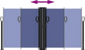 vidaXL Σκίαστρο Πλαϊνό Συρόμενο Μπλε 120 x 600 εκ.