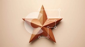 Intra Συλλεκτικό Ξύλινο Παζλ Plywood  4mm - Ξύλινο αντικείμενο σε σχήμα αστεριού σε υπόλευκο φόντο Σε Ξύλινο Κουτί - Διαστάσεις: 10x10 cm – 25 κομμάτια