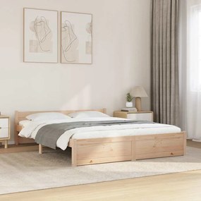 vidaXL Πλαίσιο Κρεβατιού 150 x 200 εκ. Μασίφ Ξύλο King Size