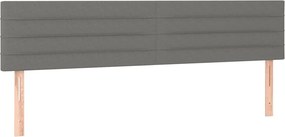 vidaXL Κρεβάτι Boxspring με Στρώμα Σκούρο Γκρι 180x200 εκ Υφασμάτιν